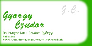 gyorgy czudor business card