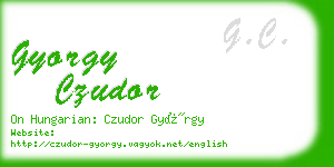 gyorgy czudor business card